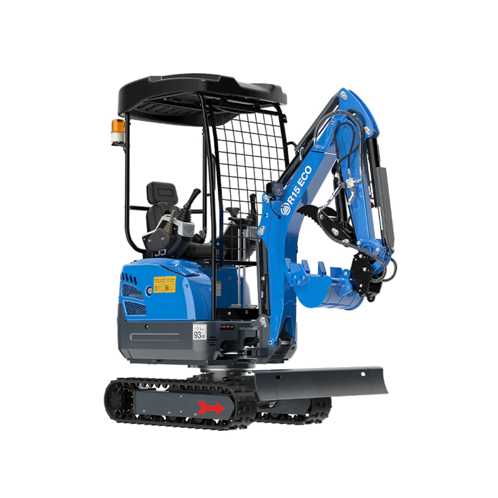 Rippa R15 ECO minigrävare 1,5 ton med tak och schaktblad