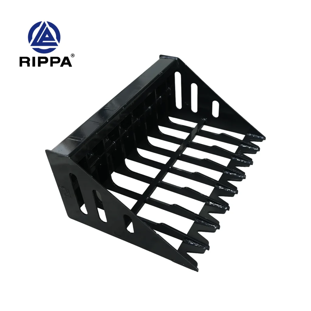 Rippa RS03 och RS06 sorteringsskopa för skid steer och materialhantering