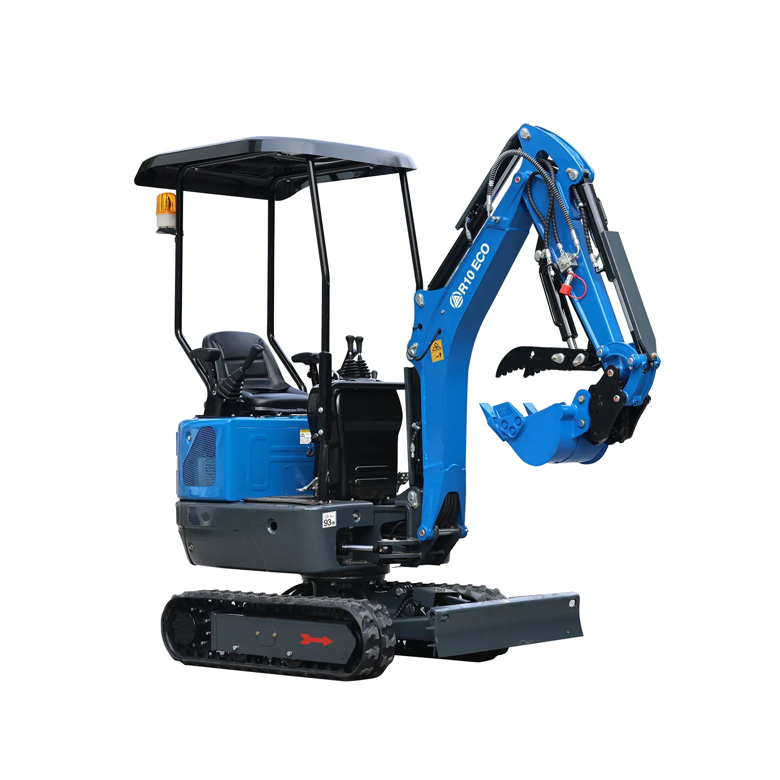 Rippa R10-6 ECO minigrävare 1 ton med tak och schaktblad